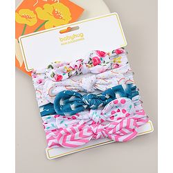 Babyhug Headbands with Bow & Floral Applique Pack of 5 - Multicolor