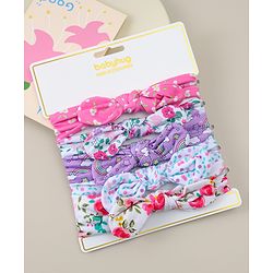 Babyhug Headbands With Bow Applique Pack of 5 - Multicolor