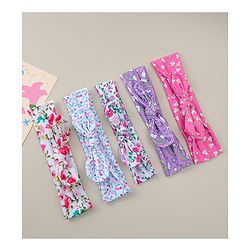 Babyhug Headbands With Bow Applique Pack of 5 - Multicolor
