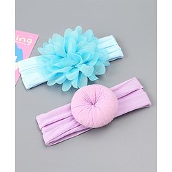 Babyhug Free Size Headbands With Floral & Bow Applique Pack of 2 - Red