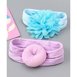 Babyhug Free Size Headbands With Floral & Bow Applique Pack of 2 - Red