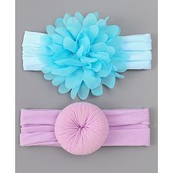 Babyhug Free Size Headbands With Floral & Bow Applique Pack of 2 - Red