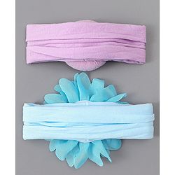 Babyhug Free Size Headbands With Floral & Bow Applique Pack of 2 - Red