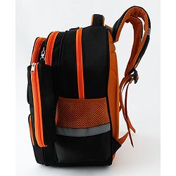 Space Kids School Backpack with Detachable Pencil Pouch 17L - Black| Water-Resistant Polyester| Bag for Boys & Girls| Lightweight & Durable| 3 Compartment & Front Zipper| Bottle Pouch