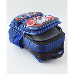 Space Kids School Backpack with Detachable Pencil Pouch 17L - Black| Water-Resistant Polyester| Bag for Boys & Girls| Lightweight & Durable| 3 Compartment & Front Zipper| Bottle Pouch