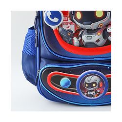 Space Kids School Backpack with Detachable Pencil Pouch 17L - Black| Water-Resistant Polyester| Bag for Boys & Girls| Lightweight & Durable| 3 Compartment & Front Zipper| Bottle Pouch