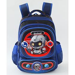 Space Kids School Backpack with Detachable Pencil Pouch 17L - Black| Water-Resistant Polyester| Bag for Boys & Girls| Lightweight & Durable| 3 Compartment & Front Zipper| Bottle Pouch