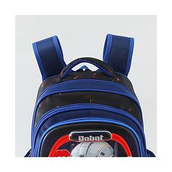 Space Kids School Backpack with Detachable Pencil Pouch 17L - Black| Water-Resistant Polyester| Bag for Boys & Girls| Lightweight & Durable| 3 Compartment & Front Zipper| Bottle Pouch