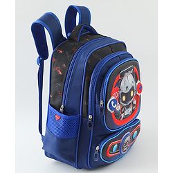 Space Kids School Backpack with Detachable Pencil Pouch 17L - Black| Water-Resistant Polyester| Bag for Boys & Girls| Lightweight & Durable| 3 Compartment & Front Zipper| Bottle Pouch