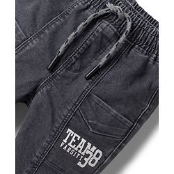 Babyhug Denim Full Length Washed Jeans With Stretch - Navy Blue