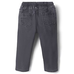 Babyhug Denim Full Length Washed Jeans With Stretch - Navy Blue