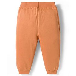 Babyhug Terry Knit Full Sleeves Striped Hooded T-Shirt & Lounge Pant Set with Inner T-Shirt - Brown