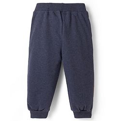 Babyhug Single Jersey Knit Full Sleeves Hooded T-Shirt & Lounge Pant Set With Be Kind Print - Navy Blue