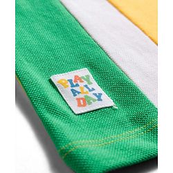 Babyhug Single Jersey Knit Half Sleeves Cut & Sew Polo T-Shirt & Jeans Set - Multicolor