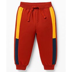 Babyhug Terry Knit Full Sleeves Hooded Cut & Sew T-Shirt & Lounge Pant Set with Text Print - Multicolor