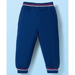 Babyhug Terry Knit Full Raglan Sleeves Hooded Cut & Sew T-Shirt & Lounge Pant Set with Text Patch Detailing - Multicolor