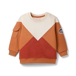 Babyhug Terry Knit Full Sleeves Cut & Sew T-Shirt & Lounge Pant Set with Patch Detailing - Multicolor
