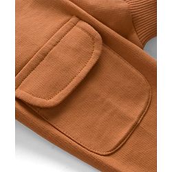 Babyhug Terry Knit Full Sleeves Cut & Sew T-Shirt & Lounge Pant Set with Patch Detailing - Multicolor