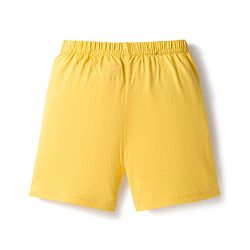 Babyhug 100% Cotton Knit Sleeveless Sando & Shorts Set with Star Print - Yellow & Light Blue