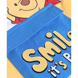 Babyhug Disney Terry Knit Full Sleeves Cut & Sew T-Shirt & Lounge Pant Set with Winnie Graphic & Pocket - Blue