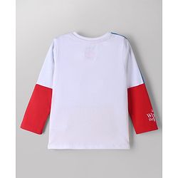Babyhug Disney Terry Knit Full Sleeves Cut & Sew T-Shirt & Lounge Pant Set with Winnie Graphic & Pocket - Blue