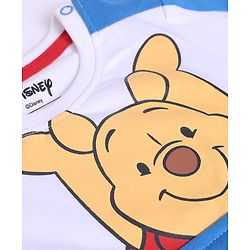 Babyhug Disney Terry Knit Full Sleeves Cut & Sew T-Shirt & Lounge Pant Set with Winnie Graphic & Pocket - Blue