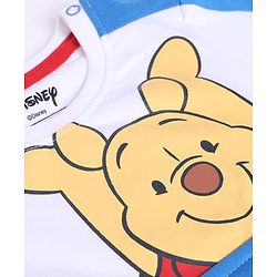 Babyhug Disney Terry Knit Full Sleeves Cut & Sew T-Shirt & Lounge Pant Set with Winnie Graphic & Pocket - Blue