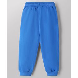 Babyhug Disney Terry Knit Full Sleeves Cut & Sew T-Shirt & Lounge Pant Set with Winnie Graphic & Pocket - Blue