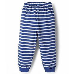 Babyhug Marvel Single Jersey Knit Full Sleeves Night Suit With Marvel Character Print - Navy Blue