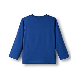 Babyhug Disney Single Jersey Knit Full Sleeves Night Suit With Mickey Mouse Print - Navy Blue