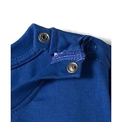 Babyhug Disney Single Jersey Knit Full Sleeves Night Suit With Mickey Mouse Print - Navy Blue