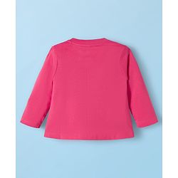 Babyhug Disney Single Jersey Knit Full Sleeves T-Shirts with Disney Character Graphic Pack of 5 - White Plum & Pink