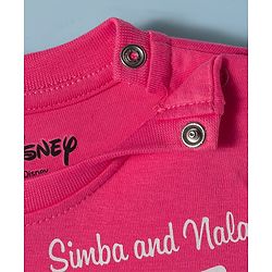 Babyhug Disney Single Jersey Knit Full Sleeves T-Shirts with Disney Character Graphic Pack of 5 - White Plum & Pink