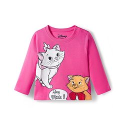 Babyhug Disney Single Jersey Knit Full Sleeves T-Shirt with Disney Character Graphic Pack of 3 - Purple Sea Green & Dark Pink