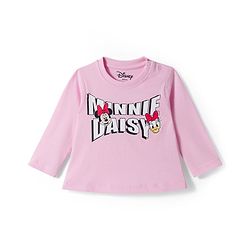 Babyhug Disney Single Jersey Knit Full Sleeves T-Shirt with Minnie & Friedns Graphic  Pack of  3 - Pink Red & White