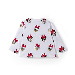 Babyhug Disney Single Jersey Knit Full Sleeves T-Shirt with Minnie & Friedns Graphic  Pack of  3 - Pink Red & White