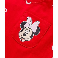 Babyhug Disney Single Jersey Knit Full Sleeves T-Shirt with Minnie & Friedns Graphic  Pack of  3 - Pink Red & White