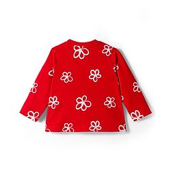 Babyhug Disney Single Jersey Knit Full Sleeves T-Shirt with Minnie & Friedns Graphic  Pack of  3 - Pink Red & White