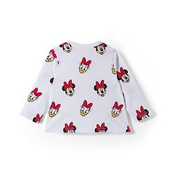 Babyhug Disney Single Jersey Knit Full Sleeves T-Shirt with Minnie & Friedns Graphic  Pack of  3 - Pink Red & White