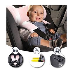 Babyhug Convertible Car Seat with ISOFIX & 360° Rotatable Seat - Black| R129 Certified| i-Size Compliant| Rear & Forward Facing| Newborn to 12 Years| Reclining Seat| Cushion Seat