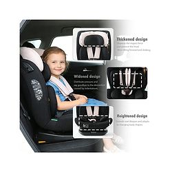 Babyhug Convertible Car Seat with ISOFIX & 360° Rotatable Seat - Black| R129 Certified| i-Size Compliant| Rear & Forward Facing| Newborn to 12 Years| Reclining Seat| Cushion Seat