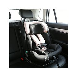 Babyhug Convertible Car Seat with ISOFIX & 360° Rotatable Seat - Black| R129 Certified| i-Size Compliant| Rear & Forward Facing| Newborn to 12 Years| Reclining Seat| Cushion Seat