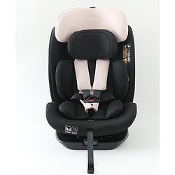 Babyhug Convertible Car Seat with ISOFIX & 360° Rotatable Seat - Black| R129 Certified| i-Size Compliant| Rear & Forward Facing| Newborn to 12 Years| Reclining Seat| Cushion Seat