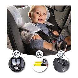 Babyhug Convertible Car Seat with ISOFIX & 360° Rotatable Seat - Black| R129 Certified| i-Size Compliant| Rear & Forward Facing| Newborn to 12 Years| Reclining Seat| Cushion Seat
