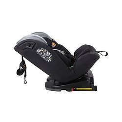 Babyhug Convertible 2 in 1 Car Seat with Isofix & Non Isofix, 360° Rotatable Seat - Grey| R129 Certified| i-Size Compliant| Rear & Forward Facing| Newborn to 12 Years| Reclining Seat| Cushion Seat