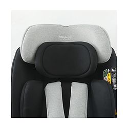 Babyhug Convertible 2 in 1 Car Seat with Isofix & Non Isofix, 360° Rotatable Seat - Grey| R129 Certified| i-Size Compliant| Rear & Forward Facing| Newborn to 12 Years| Reclining Seat| Cushion Seat