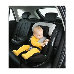Babyhug Convertible 2 in 1 Car Seat with Isofix & Non Isofix, 360° Rotatable Seat - Grey| R129 Certified| i-Size Compliant| Rear & Forward Facing| Newborn to 12 Years| Reclining Seat| Cushion Seat