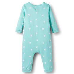 Babyhug Disney Interlock Knit Full Sleeves Romper with Minnie Mouse Graphics - Light Blue