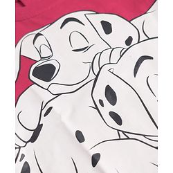 Babyhug Disney Single Jersey Knit Full Sleeves T-Shirt & Striped Pyjama Night Suit with Dalmatians Graphics - Red