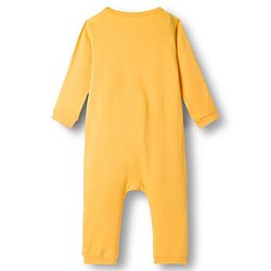 Babyhug Disney Interlock Knit Full Sleeves Romper with Minnie Mouse Graphics - Yellow